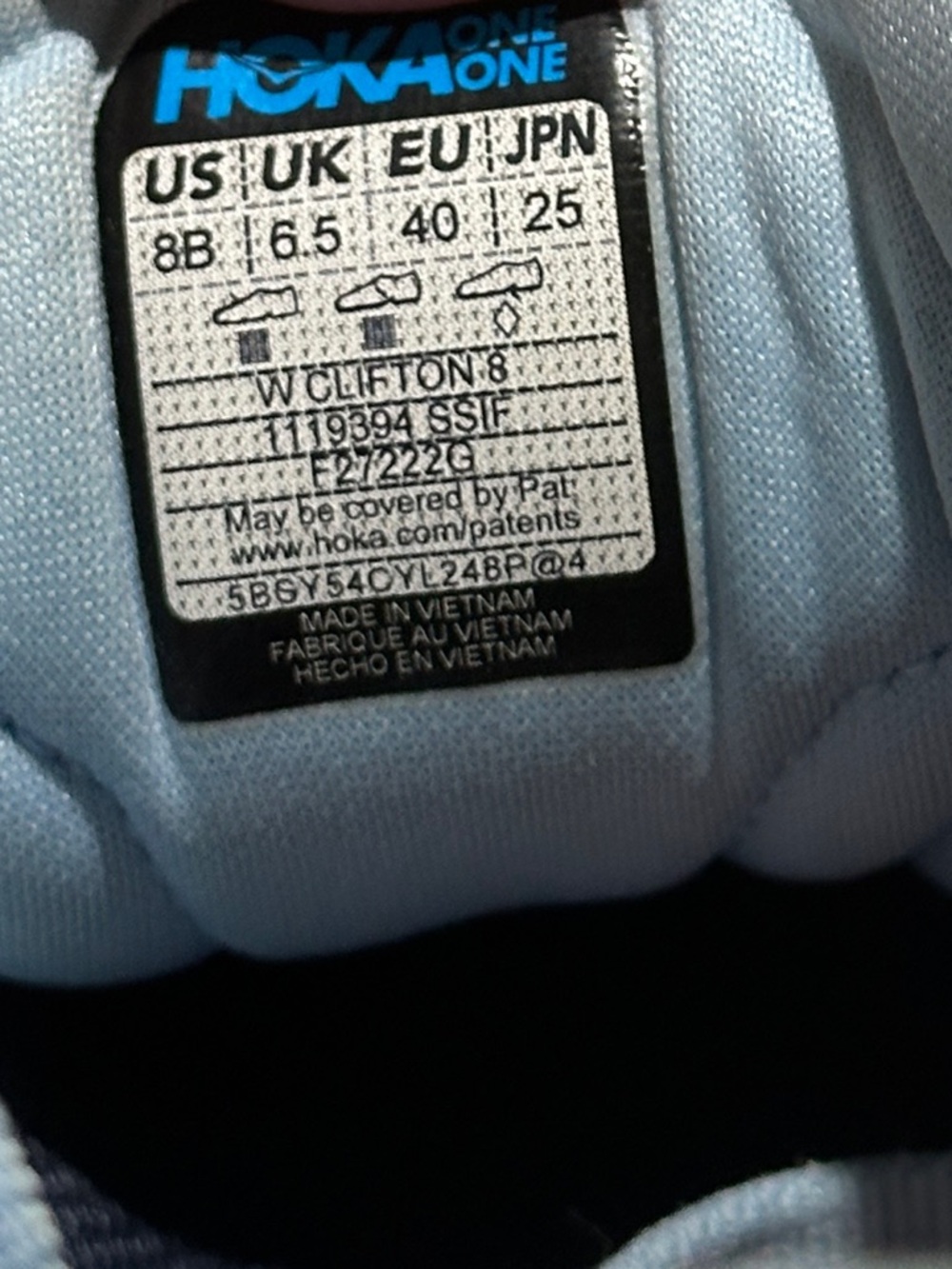 Hoka One One Clifton 8 Women’s Running Shoes - Picture 13 of 14